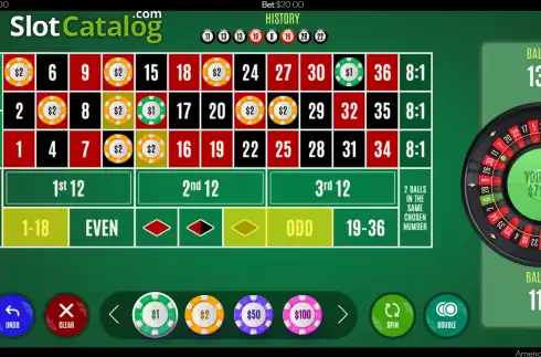 Οθόνη7. Double Ball American Roulette Κουλοχέρης 