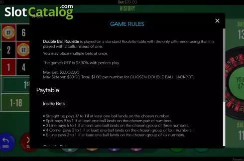 Οθόνη8. Double Ball American Roulette Κουλοχέρης 