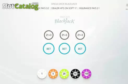 Οθόνη3. Single Deck Blackjack (Flipluck) Κουλοχέρης