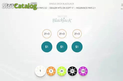 Οθόνη5. Single Deck Blackjack (Flipluck) Κουλοχέρης