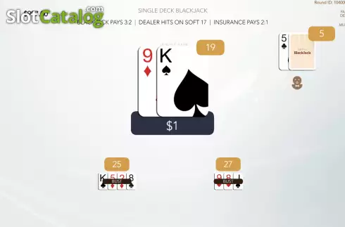 Οθόνη6. Single Deck Blackjack (Flipluck) Κουλοχέρης
