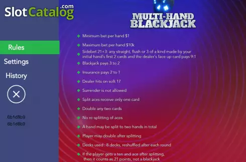 Οθόνη6. 5 Handed Vegas Blackjack Κουλοχέρης