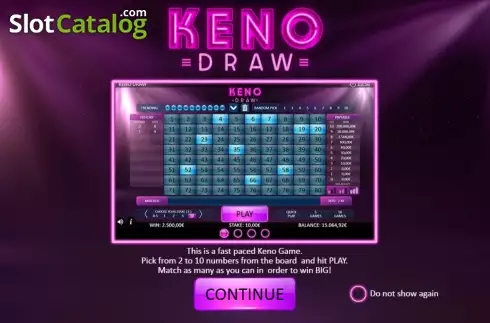 Οθόνη2. Keno Draw (Flipluck) Κουλοχέρης