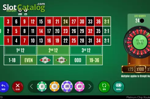Οθόνη3. Platinum Chip Roulette Κουλοχέρης