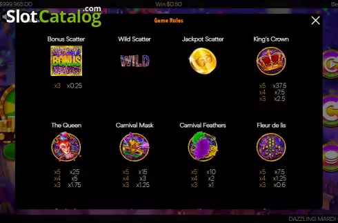 Οθόνη7. Dazzling Mardi Gras Κουλοχέρης