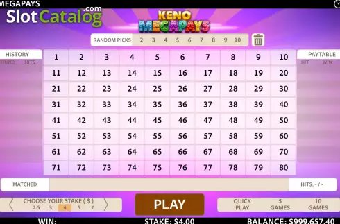 Οθόνη2. Keno Megapays Κουλοχέρης