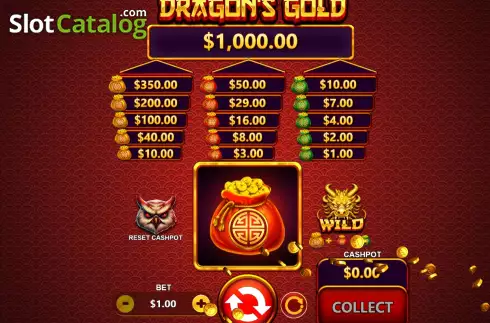 Οθόνη3. Dragon's Gold (Flipluck) Κουλοχέρης 