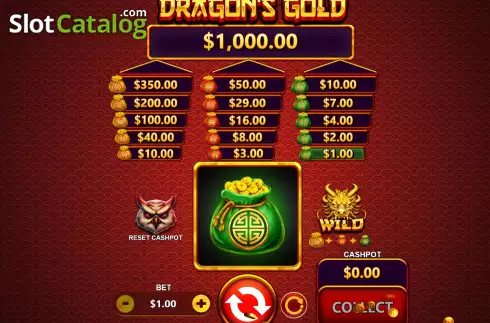 Οθόνη4. Dragon's Gold (Flipluck) Κουλοχέρης 