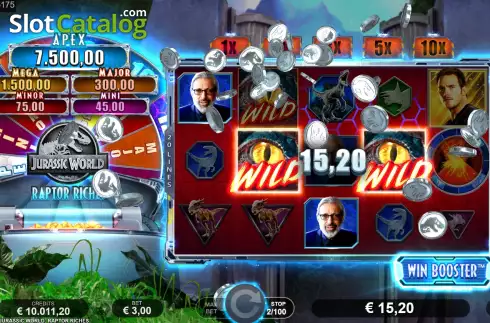 Οθόνη5. Jurassic World Raptor Riches Κουλοχέρης