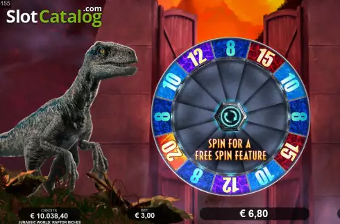 Οθόνη9. Jurassic World Raptor Riches Κουλοχέρης