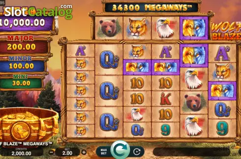 Οθόνη2. Wolf Blaze Megaways Κουλοχέρης 