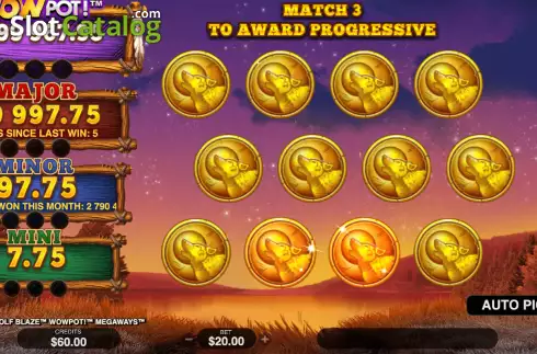 Οθόνη4. Wolf Blaze WOWPOT! Megaways Κουλοχέρης