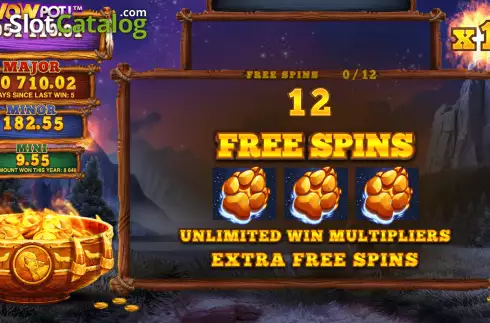 Οθόνη6. Wolf Blaze WOWPOT! Megaways Κουλοχέρης