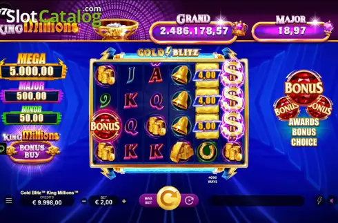 Οθόνη2. Gold Blitz King Millions Κουλοχέρης 