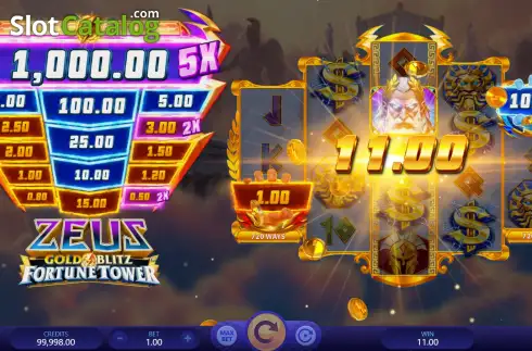 Οθόνη4. Zeus Gold Blitz Fortune Tower Κουλοχέρης