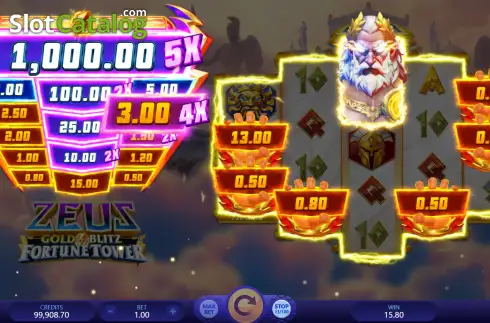 Οθόνη6. Zeus Gold Blitz Fortune Tower Κουλοχέρης