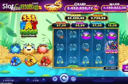 Οθόνη2. 333 Fat Frogs POWER COMBO King Millions Κουλοχέρης 
