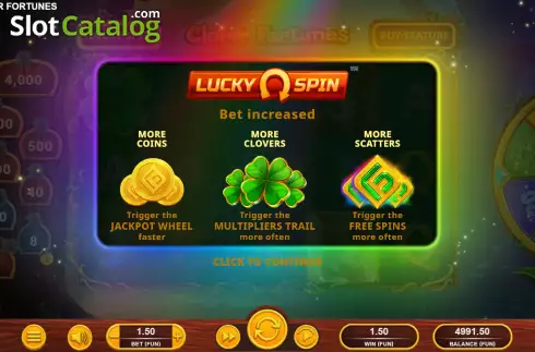 Οθόνη5. Clover Fortunes Κουλοχέρης