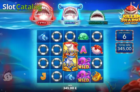 Οθόνη3. Killer Sharks: Action Collect Κουλοχέρης