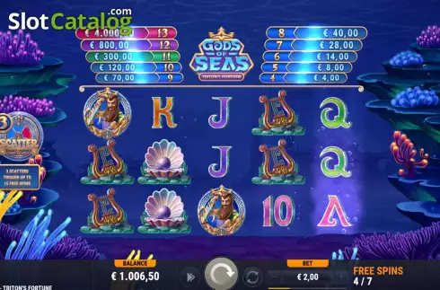 Οθόνη7. Gods of Seas Triton's Fortune Κουλοχέρης
