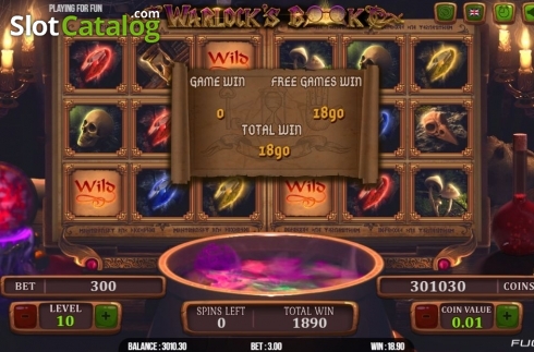 Οθόνη5. Warlock's Book Κουλοχέρης