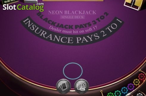 Οθόνη2. Neon Blackjack Single Deck Κουλοχέρης