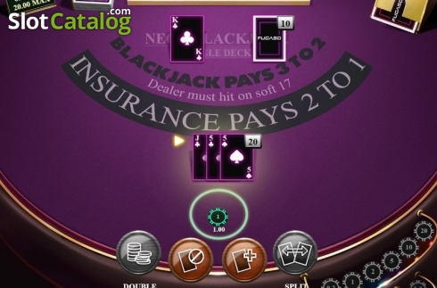 Οθόνη5. Neon Blackjack Single Deck Κουλοχέρης