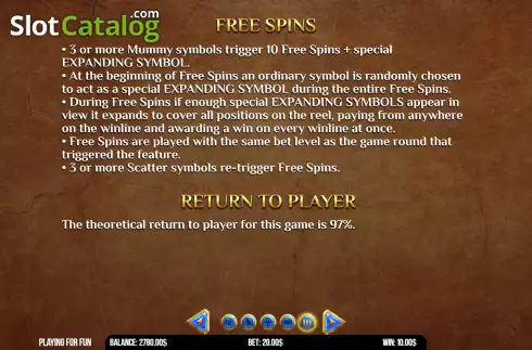 Οθόνη6. The Mummy Win Hunters Κουλοχέρης