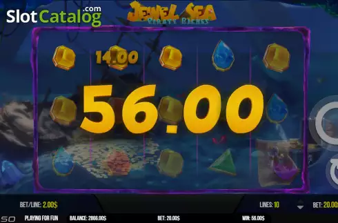 Οθόνη4. Jewel Sea Pirate Riches Κουλοχέρης