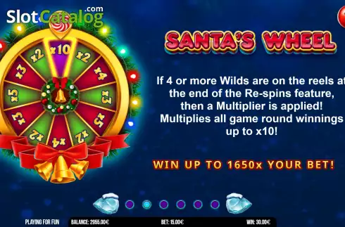 Οθόνη6. Santa's Jingle Wheel Κουλοχέρης