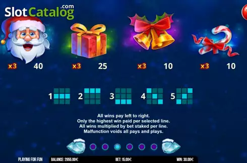 Οθόνη7. Santa's Jingle Wheel Κουλοχέρης