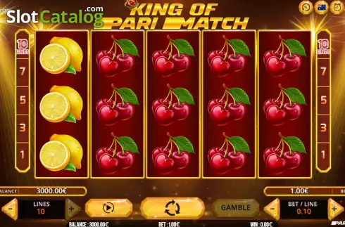 Οθόνη2. King of Parimatch Κουλοχέρης