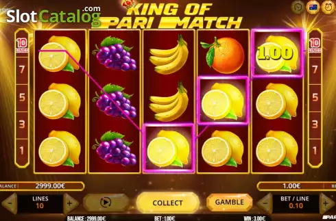 Οθόνη3. King of Parimatch Κουλοχέρης