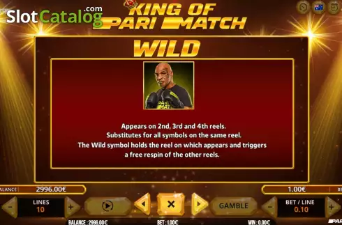 Οθόνη7. King of Parimatch Κουλοχέρης
