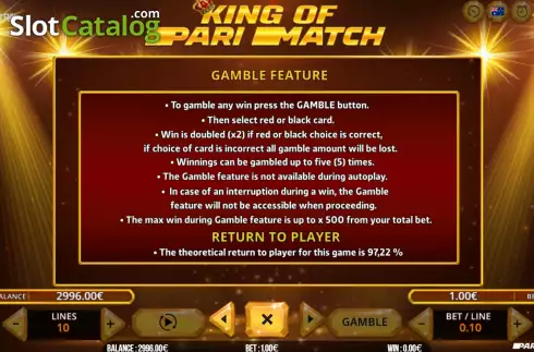 Οθόνη9. King of Parimatch Κουλοχέρης