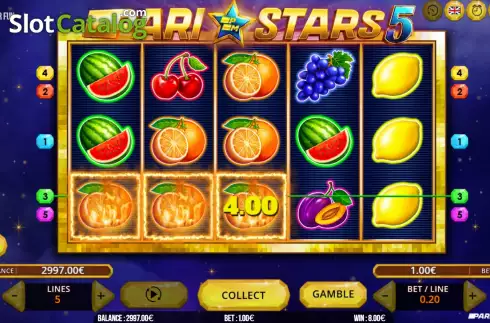 Οθόνη4. Pari Stars 5 Κουλοχέρης