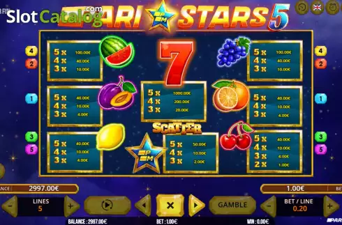 Οθόνη7. Pari Stars 5 Κουλοχέρης