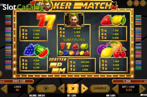Οθόνη6. Joker Match Κουλοχέρης