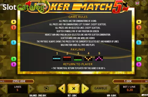 Οθόνη7. Joker Match 5 Κουλοχέρης