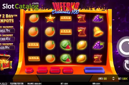 Οθόνη3. Inferno Diamonds 100 Κουλοχέρης