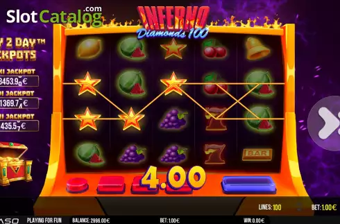 Οθόνη4. Inferno Diamonds 100 Κουλοχέρης