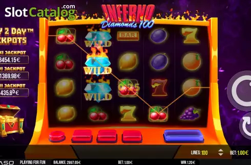 Οθόνη5. Inferno Diamonds 100 Κουλοχέρης