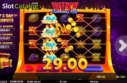 Οθόνη7. Inferno Diamonds 100 Κουλοχέρης