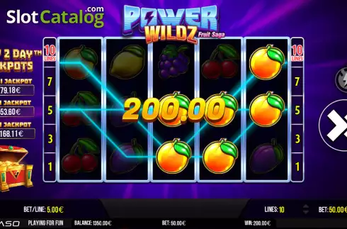 Οθόνη3. Power Wildz: Fruit Saga Κουλοχέρης