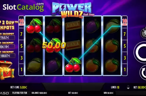 Οθόνη4. Power Wildz: Fruit Saga Κουλοχέρης