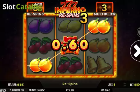 Οθόνη4. Inferno 777 Re-spins Κουλοχέρης 