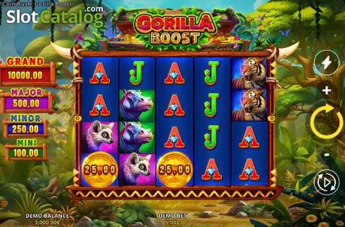 Οθόνη2. Coin Rush: Gorilla Boost Κουλοχέρης
