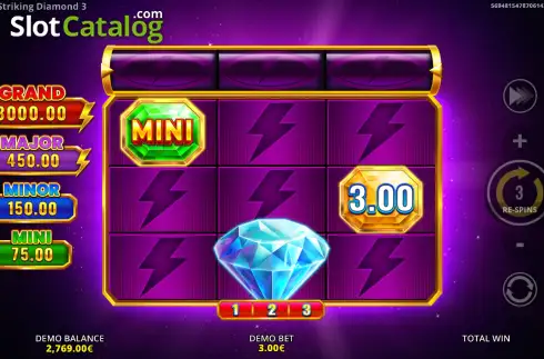 Οθόνη3. Striking Diamond 3 Κουλοχέρης