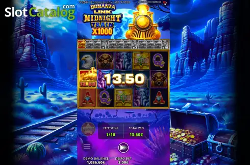 Οθόνη3. Bonanza Link: Midnight Train x1000 Κουλοχέρης