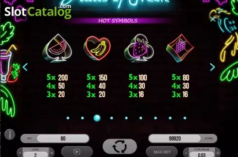 Οθόνη7. Fruits of Neon Κουλοχέρης
